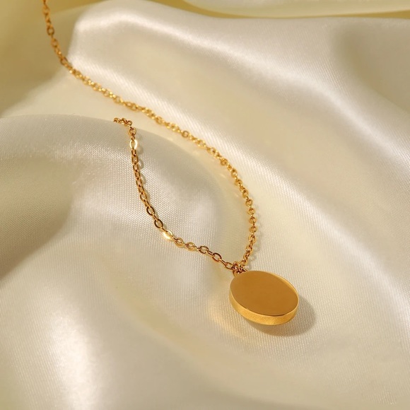 ◾️18k Gold Plated Natural White Opal Pendant Necklace - Picture 8 of 9